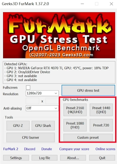 FurMark使用2