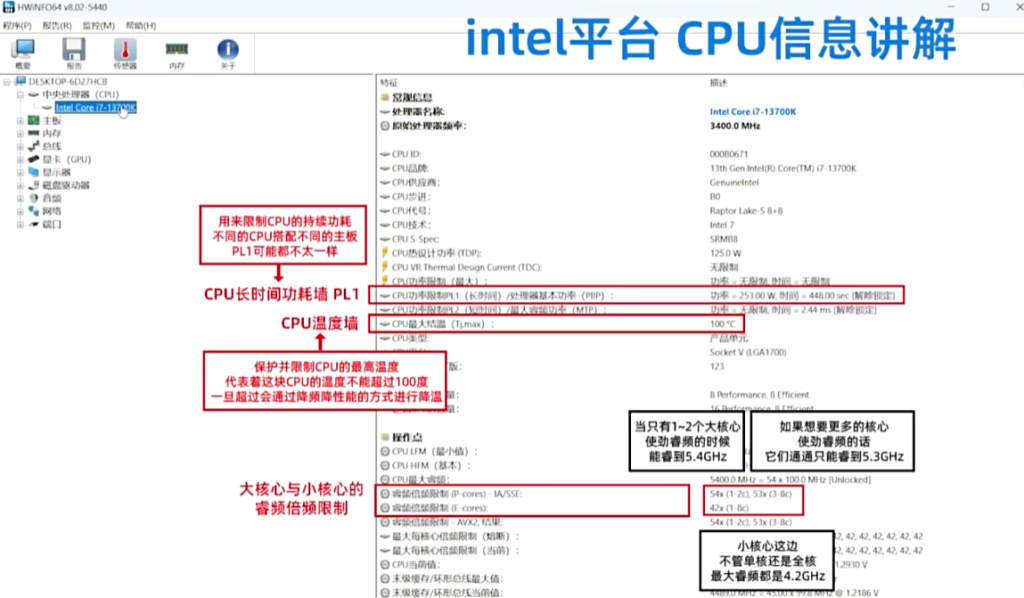 HWINFO英特尔CPU信息