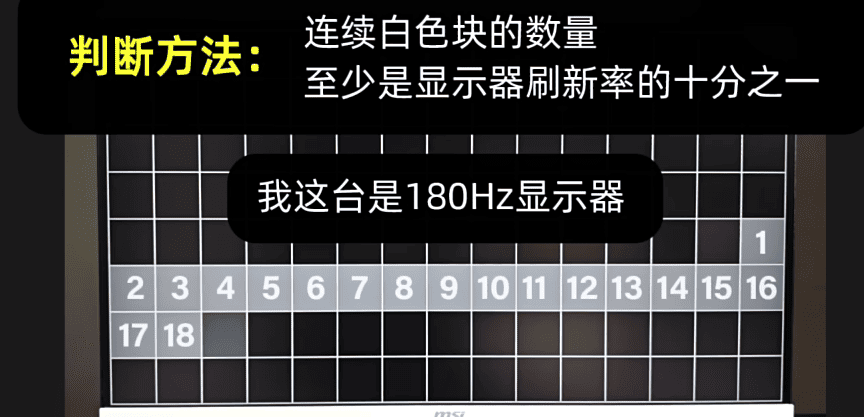 小飞碟刷新率检测结果