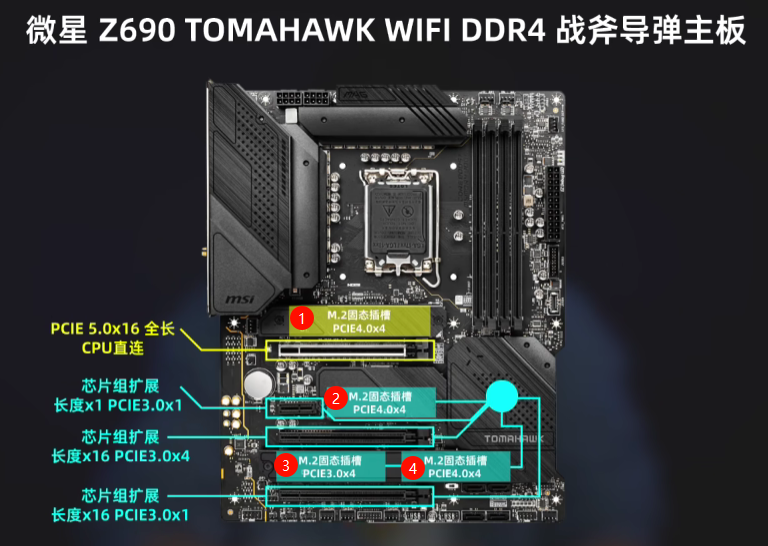 微星Z690战斧导弹PCIE2